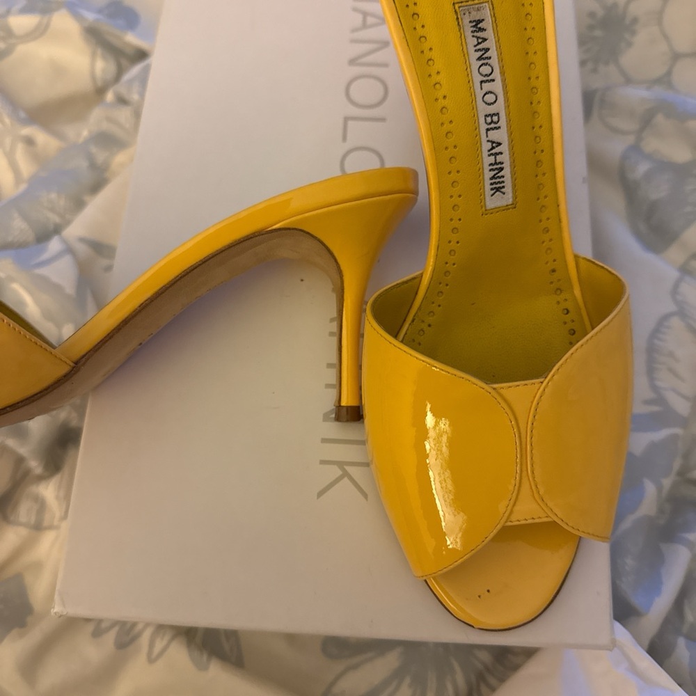 Manolo Blahnik Bright Yellow Heels